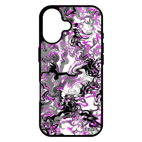 Coque Marbre Pour Iphone 17 Silicone Noir Case Mobile Fantaisie Design Forme Color¿ Caoutchouc Motif Peinture Unique Texture Rose