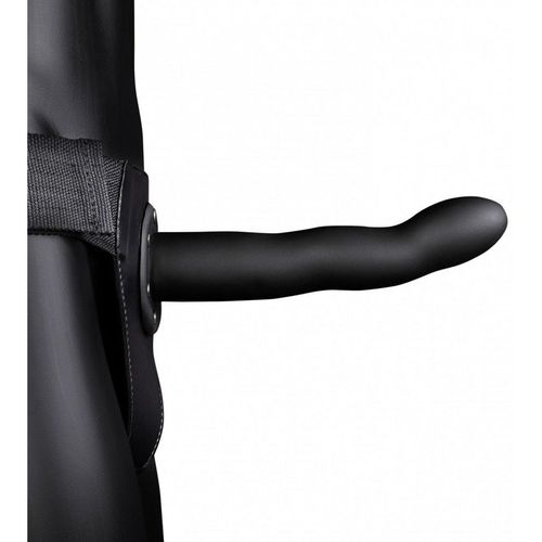 Gode Ceinture Creux Noir Incurvé - 20 Cm