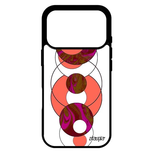 Coque silicone pour iPhone 17 pro marbre gel granite color¿ personnalis¿ motif geometrique design rose case original unique matiere