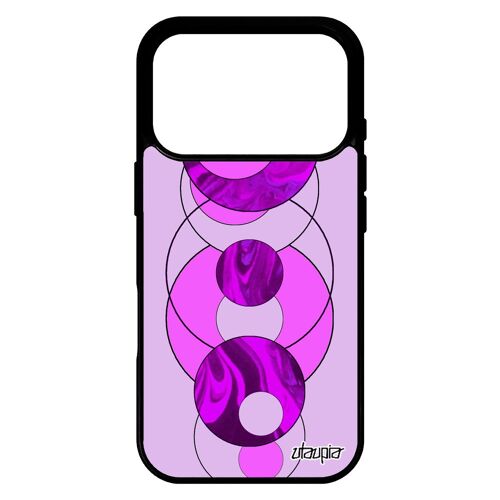 Coque silicone pour iPhone 17 pro marbre design geometrie rond color¿ original contemporain housse motif texture de protection