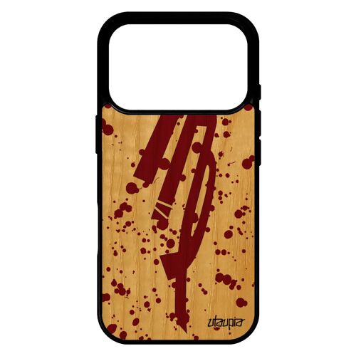 Coque bois silicone pour iPhone 17 pro Signe du zodiaque vierge univers calligraphie original horoscope housse astrologique Rouge