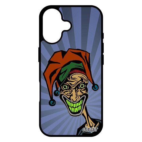 Coque Joker Pour Iphone 17 Silicone Horreur Original Motif Portable Tpu Visage Smile Design Mobile De Protection Comics Clown Bleu