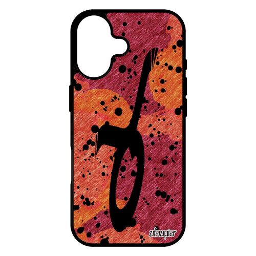 Coque Pour Iphone 17 Silicone Signe Du Zodiaque Taureau Portable Tache D'encre Rigide Calligraphie Dessin Rouge Peinture Original