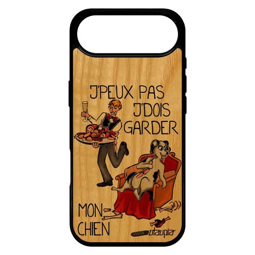 Coque Silicone Jpeux Pas J'dois Garder Mon Chien Pour Iphone 17 Air Bois Je Case Comique Animal De Compagnie Housse Chiot Cartoon