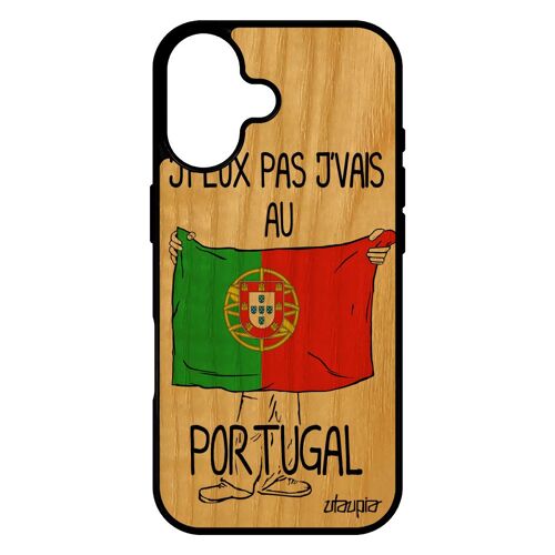Coque Silicone J'peux Pas J'vais Au Portugal Pour Iphone 17 Bois Foot Jo Case Coupe D'europe Pas Cher Euro Football Coupe Du Monde