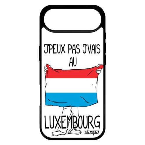 Coque J'peux Pas J'vais Au Luxembourg Pour Iphone 17 Air Silicone Etui Drapeau Luxembourgeois Humour Telephone Basket Gel Euro Jo