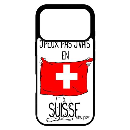 Coque pour iPhone 17 pro silicone j'peux pas j'vais en suisse Euro coupe du monde football basket drapeau telephone original jo de
