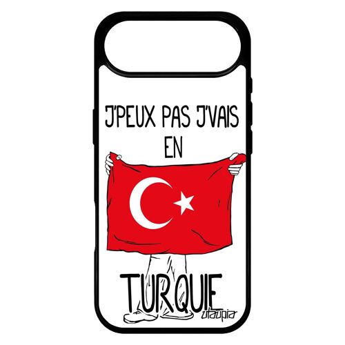 Coque Silicone De Protection Pour Iphone 17 Air J'peux Pas J'vais En Turquie Football Drapeau Turque Telephone