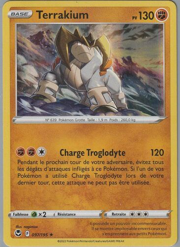 Carte Pokemon - Terrakium - 097/195 - Holo-Rare - Eb12 Tempête Argentée -