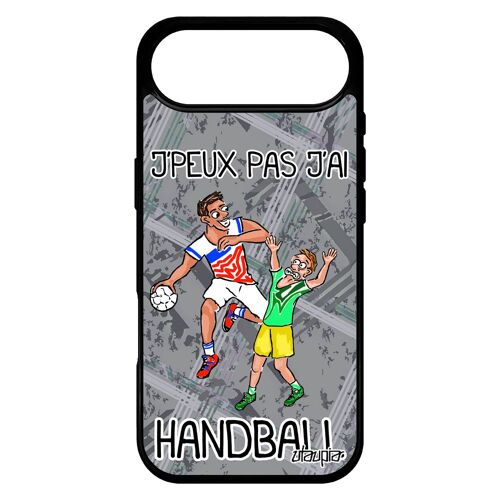 Coque Silicone De Protection Pour Iphone 17 Air J'peux Pas J'ai Handball Drole Telephone Hand Homme Noir Humour Gel Made In France