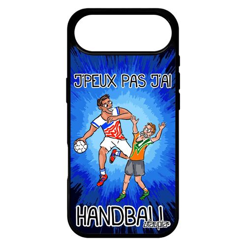 Coque Pour Iphone 17 Air Silicone J'peux Pas J'ai Handball 256 Go Bleu Humour Hand Comique Bd Portable Drole 4g Etui Made In France