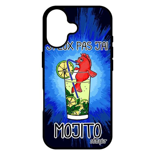 Coque Pour Iphone 17 En Silicone Je Peux Pas J'ai Mojito 4g Humoristique Comique Humour Bourré Drole Bleu Case Bd Antichoc Alu