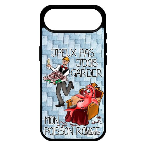 Coque J'peux Pas J'dois Garder Mon Poisson Rouge Pour Iphone 17 Air Silicone Texte Humour Gel Telephone Jpeux Cartoon 4g Drole