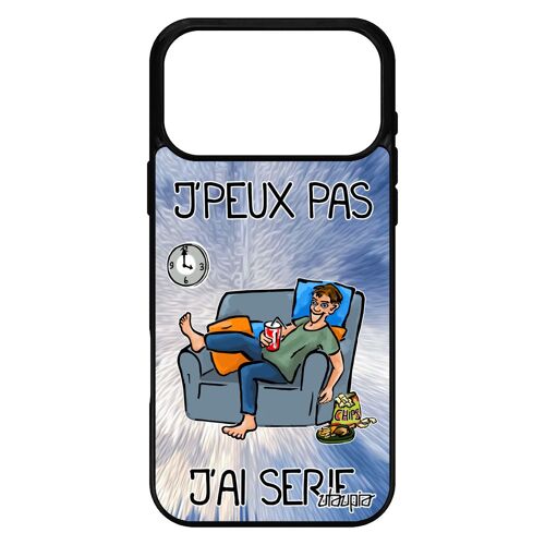 Coque pour iPhone 17 pro max silicone j'peux pas j'ai série manga alu jpeux portable antichoc dessin humour mobile je texte comique