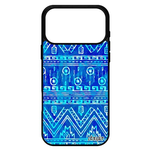 Coque pour iPhone 17 pro max silicone Motif azteque rigide ethnique fantaisie coloré dessin texture case original tribal jolie