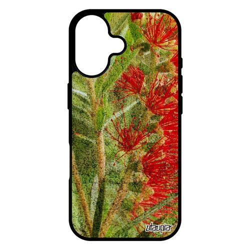 Coque Pour Iphone 17 Silicone Fleurs Vert Plante Exotique Portable Nature Fond Design Florale Unique Tpu Rigide Case Texture