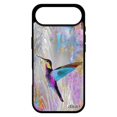Coque Pour Iphone 17 Air Silicone Colibri Oiseau Rigide Violet Telephone Nature Design Plumes Animal Fleurs Floral Ecologie Housse