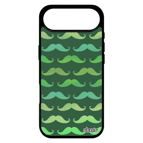 Coque Pour Iphone 17 Air En Silicone Moustache De Protection Smartphone Design Peinture Couleur Homme Imprime Tpu Vintage Pipe Vert