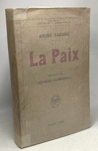 La Paix - Préface De Georges Clémenceau