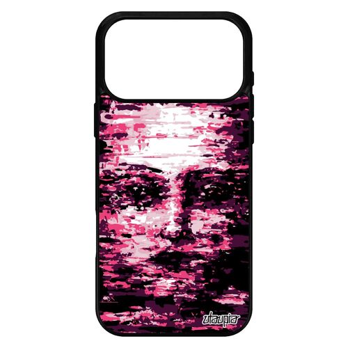 Coque pour iPhone 17 pro max silicone portrait visage original Rose fille miroir artistique case peinture a l'huile telephone femme