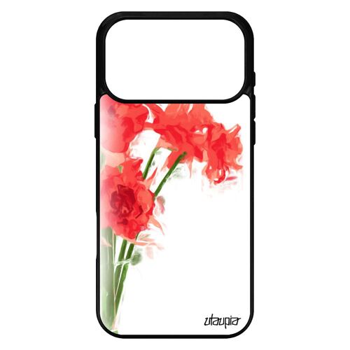 Coque pour iPhone 17 pro max silicone bouquet de fleurs cadeau fete des meres pastel floral design etui personnalisé portable gel