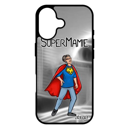 Coque Pour Iphone 17 Silicone Super Mamie Bebe Bande Dessinée Mamy Portable Humoristique Heros Humour Telephone Comics Texte 512 Go