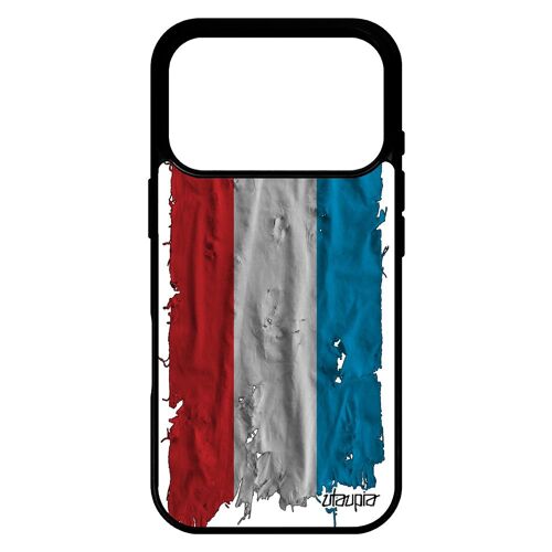 Coque pour iPhone 17 pro silicone drapeau luxembourg luxembourgois caoutchouc football housse foot jo personnalisé tissu Euro