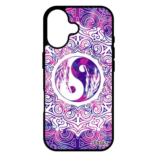 Coque Pour Iphone 17 Silicone Yin Et Yang Cover Tpu Femme Ying Oriental Rose Mandala Noir Portable Rosace Tatouage Coloré Mobile De