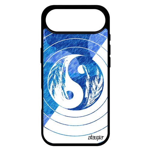 Coque Yin Et Yang Pour Iphone 17 Air Silicone Telephone Bulle Original Cercle Plume Metal Couleur Art Equilibre Mobile Dessin Homme