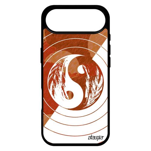 Coque Pour Iphone 17 Air En Silicone Yin Et Yang Dessin Original Art Bulle Cercle De Protection Rond Cadeau De Noel Couleur 4g