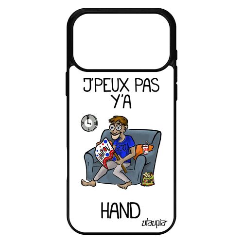 Coque pour iPhone 17 pro max silicone j'peux pas y'a hand noir supporter jpeux je humoristique dessin texte souple humour telephone