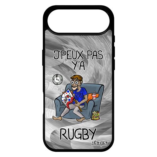 Coque Pour Iphone 17 Air Silicone J'peux Pas Y'a Rugby Humour Rigide Xv De France Humoristique Telephone Drole Noir Made In France