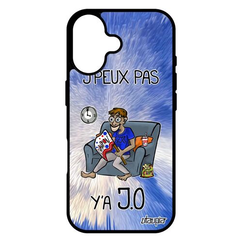Coque Silicone J'peux Pas Y'a Jo Pour Iphone 17 Motif Sport Bleu Caoutchouc 4g Jpeux Telephone Humour Dessin Portable Antichoc Je
