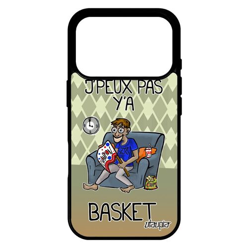 Coque pour iPhone 17 pro silicone j'peux pas y'a basketball rigide souple vert NBA telephone original je drole comique humour jpeux