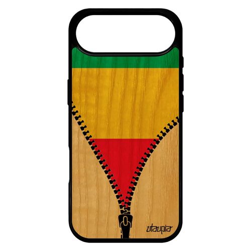 Coque Pour Iphone 17 Air Bois Silicone Drapeau Guinee Guineen Antichoc Basket Football Coupe D'afrique Foot Housse Unique Can Jo De