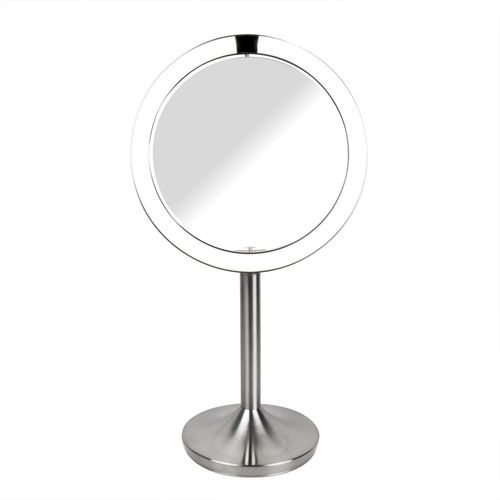 Homedics Twist Miroir De Maquillage Autonome Rond Acier Inoxydable 