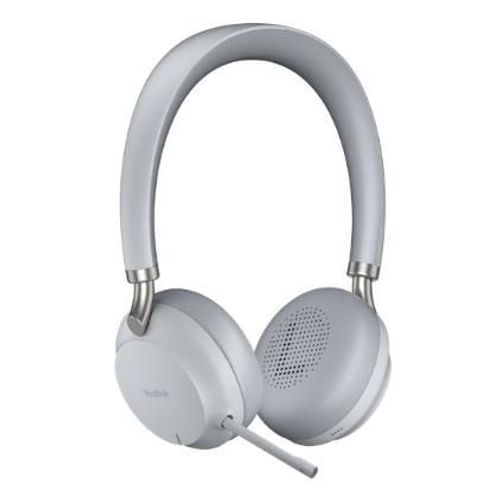 Yealink BH72 Casque Avec fil &sans fil Arceau Appels/Musique USB Type-A Bluetooth Socle de chargement Gris clair