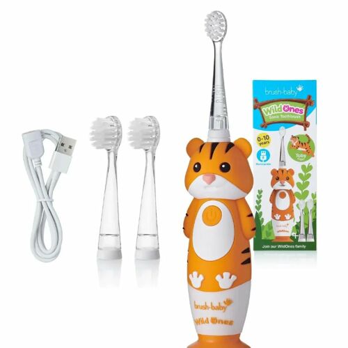 Brush-Baby Brb233 Brosse À Dents Électrique Enfant Noir, Orange, Blanc