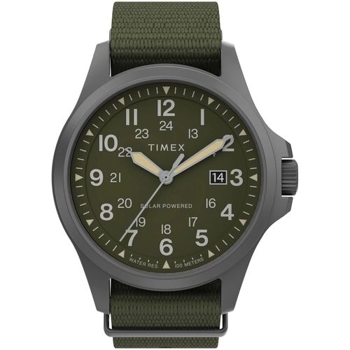 Timex Montre Vert Analogique Hommes Expedition North Field Post Tw2v03700