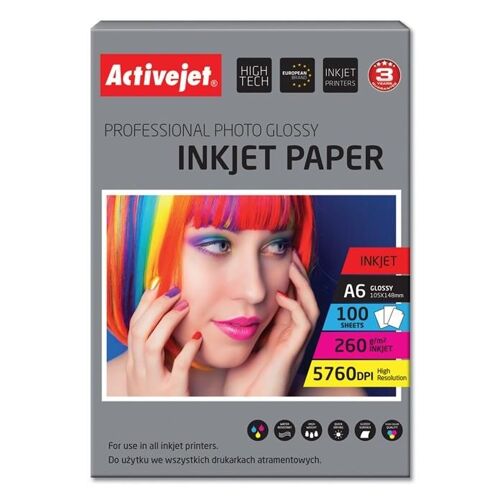 Activejet Papier brillant AP6-260GR100 (A6 ; 100 pcs.)
