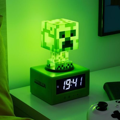 Paladone Creeper Icon Réveil numérique Vert