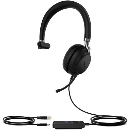 Yealink UH38 Mono Teams Casque Sans fil et filaire Arceau Appels/Musique USB Type-C Bluetooth Noir