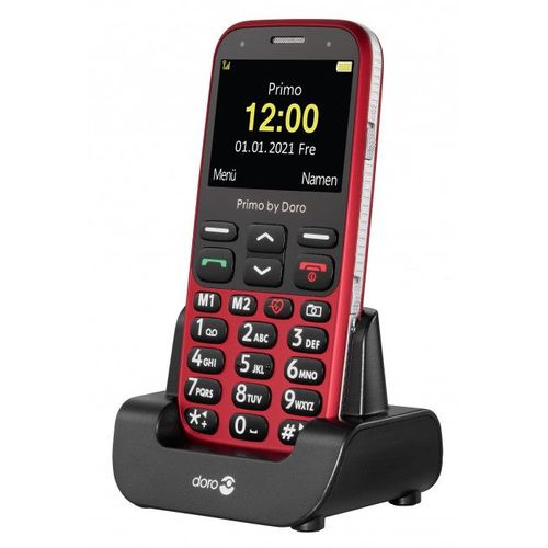 Doro Primo 368 2.3" 92 g Noir, Rouge Téléphone pour seniors