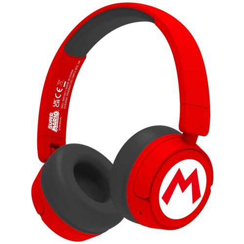 OTL Technologies Super Mario Casques Avec fil &sans fil Arceau Musique USB Type-C Bluetooth Rouge, Noir