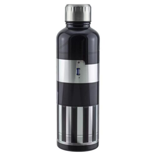 Paladone Darth Vader Lightsaber Metal Water Bottle Utilisation Quotidienne 500 Ml Acier Inoxydable Noir, Argent