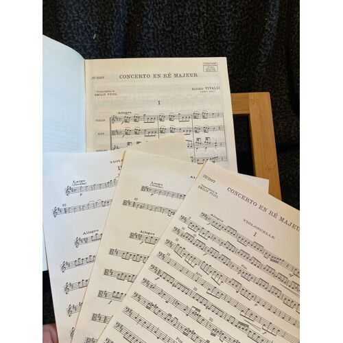 Antonio Vivaldi Concerto Pour Guitare En Ré Conducteur Matériel Ed. Max Eschig