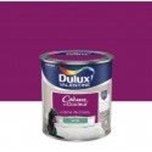 Peinture décoration finition crème de couleur satin violet crème de cassis 0.5l DULUX VELENTINE