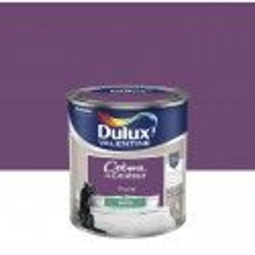 Peinture décoration finition crème de couleur satin violet prune 0.5l DULUX VELENTINE