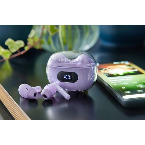 Intenso T313AE Casque True Wireless Stereo (TWS) Ecouteurs Appels/Musique/Sport/Au quotidien USB Type-C Bluetooth Violet