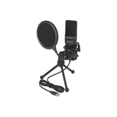 DeLOCK Set de microphone à condensateur - pour le podcasting, le jeu et le chant